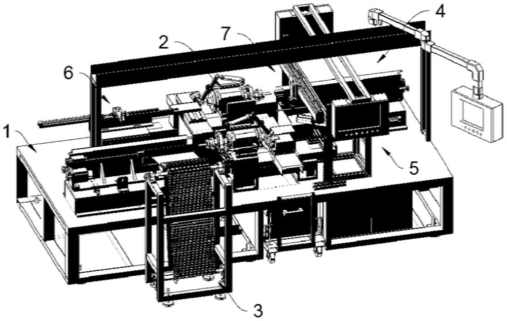 Intelligent feeding and taking mechanism for piston rod machining