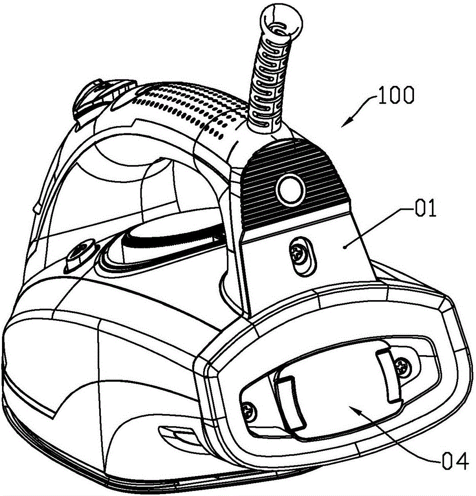 Steam and dry iron evaporation cavity impurity collecting structure