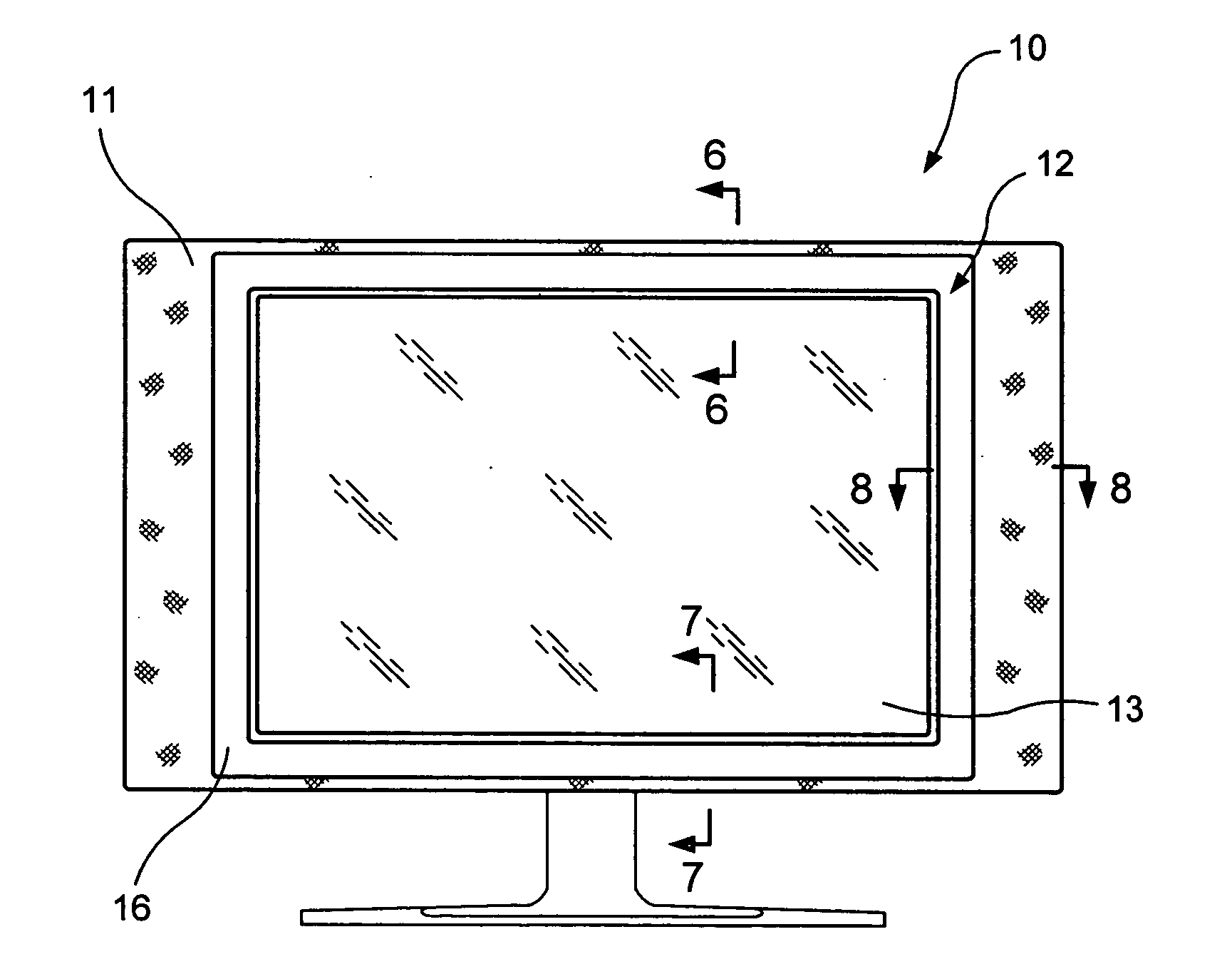 Decorative assembly for decorating a thin panel display screen