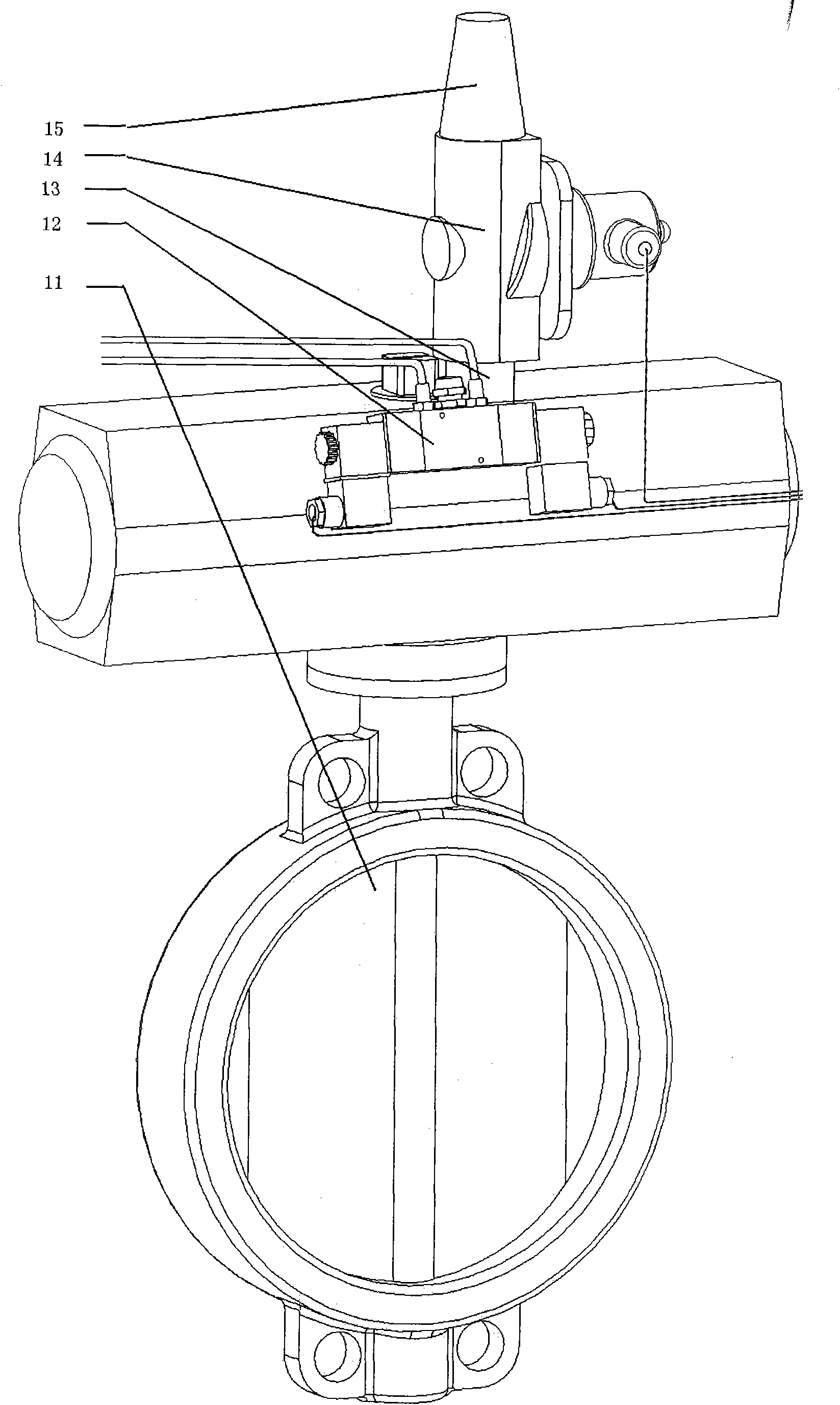 Pneumatic executor for driving valve