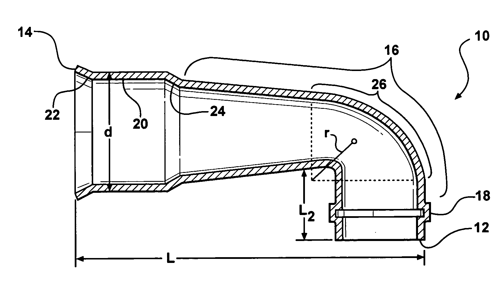 Heater core connector