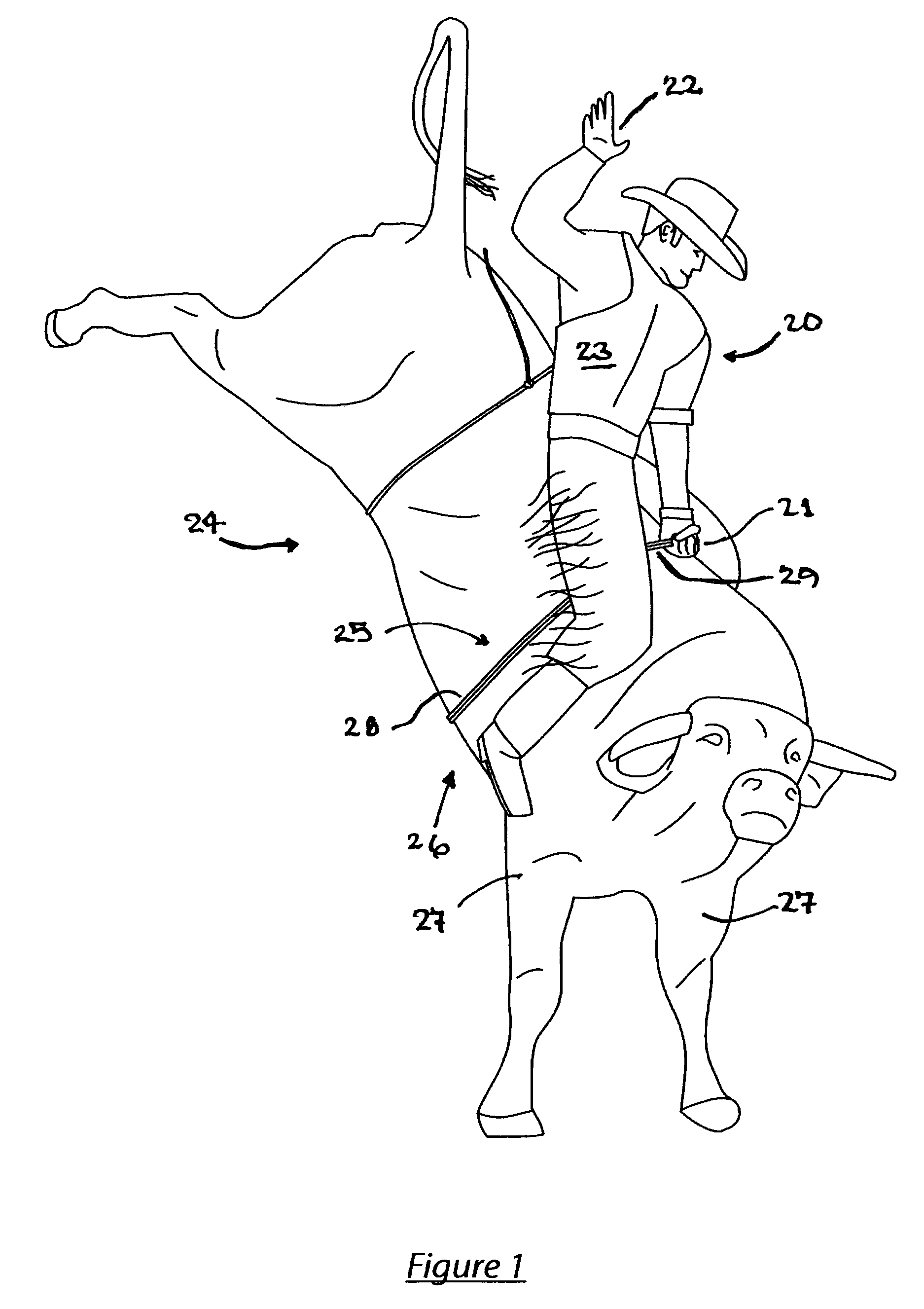 Safety release for riding harness