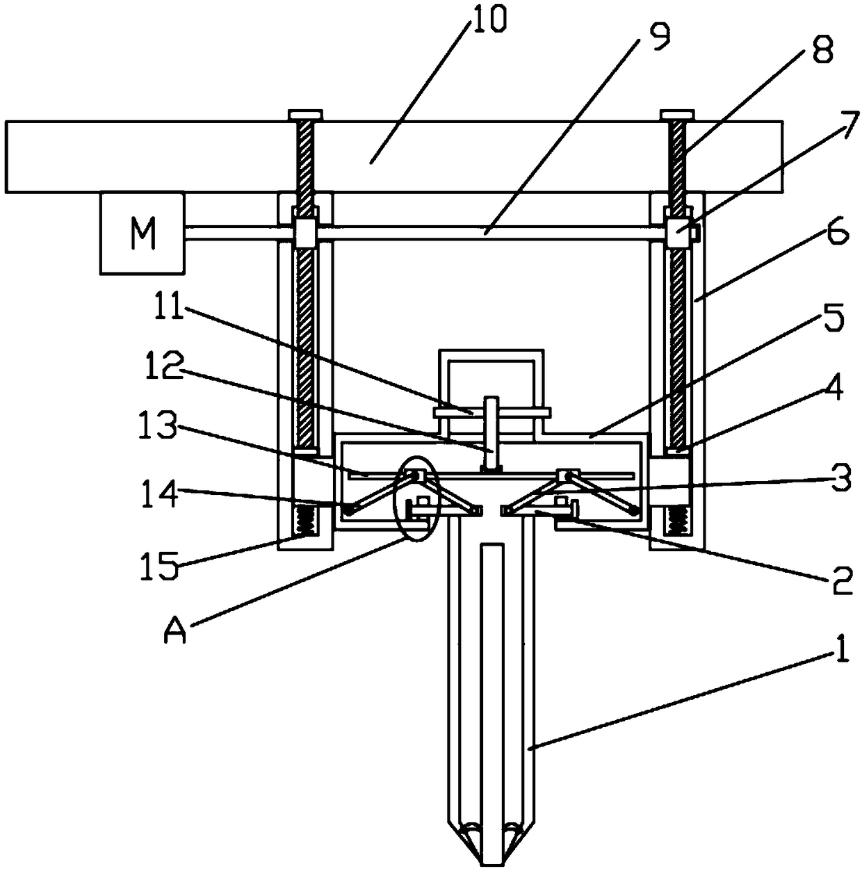 An electrolytic copper powder scraper device