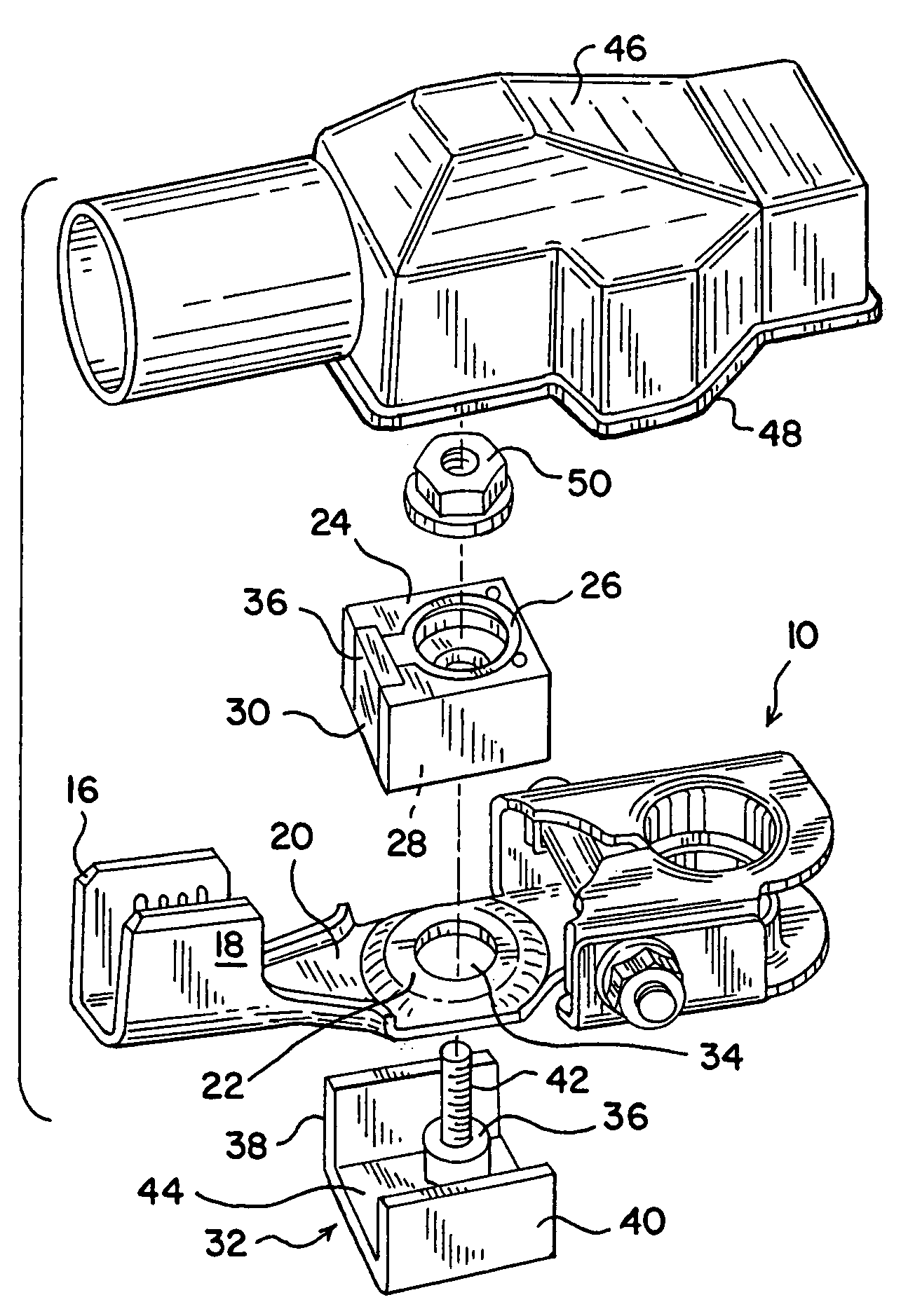 Fused battery terminal connector