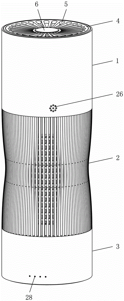 Efficient mute vehicle-mounted air purifier