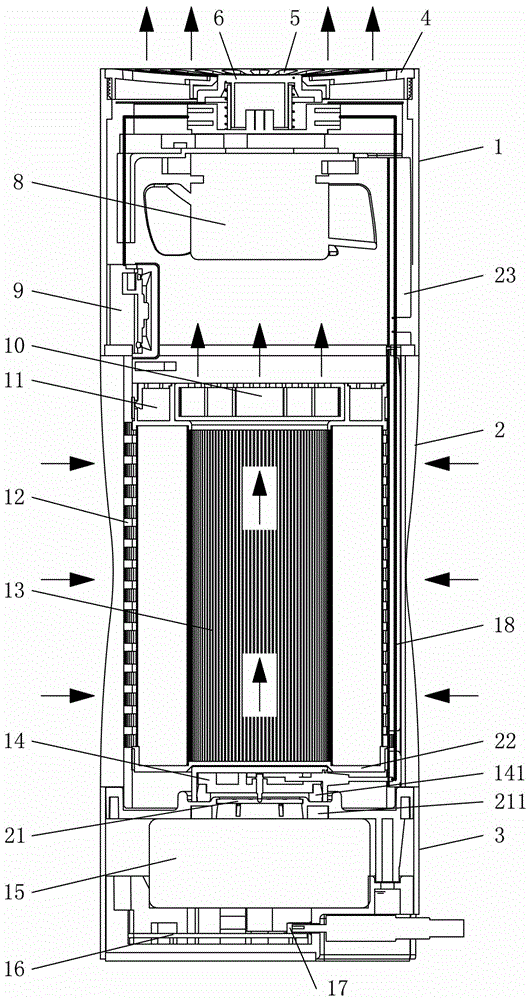 Efficient mute vehicle-mounted air purifier