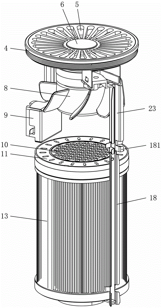 Efficient mute vehicle-mounted air purifier