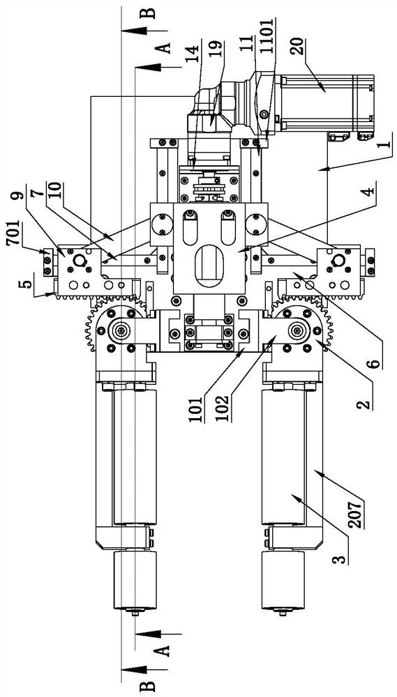 Clamping arm device for clamping automobile tire