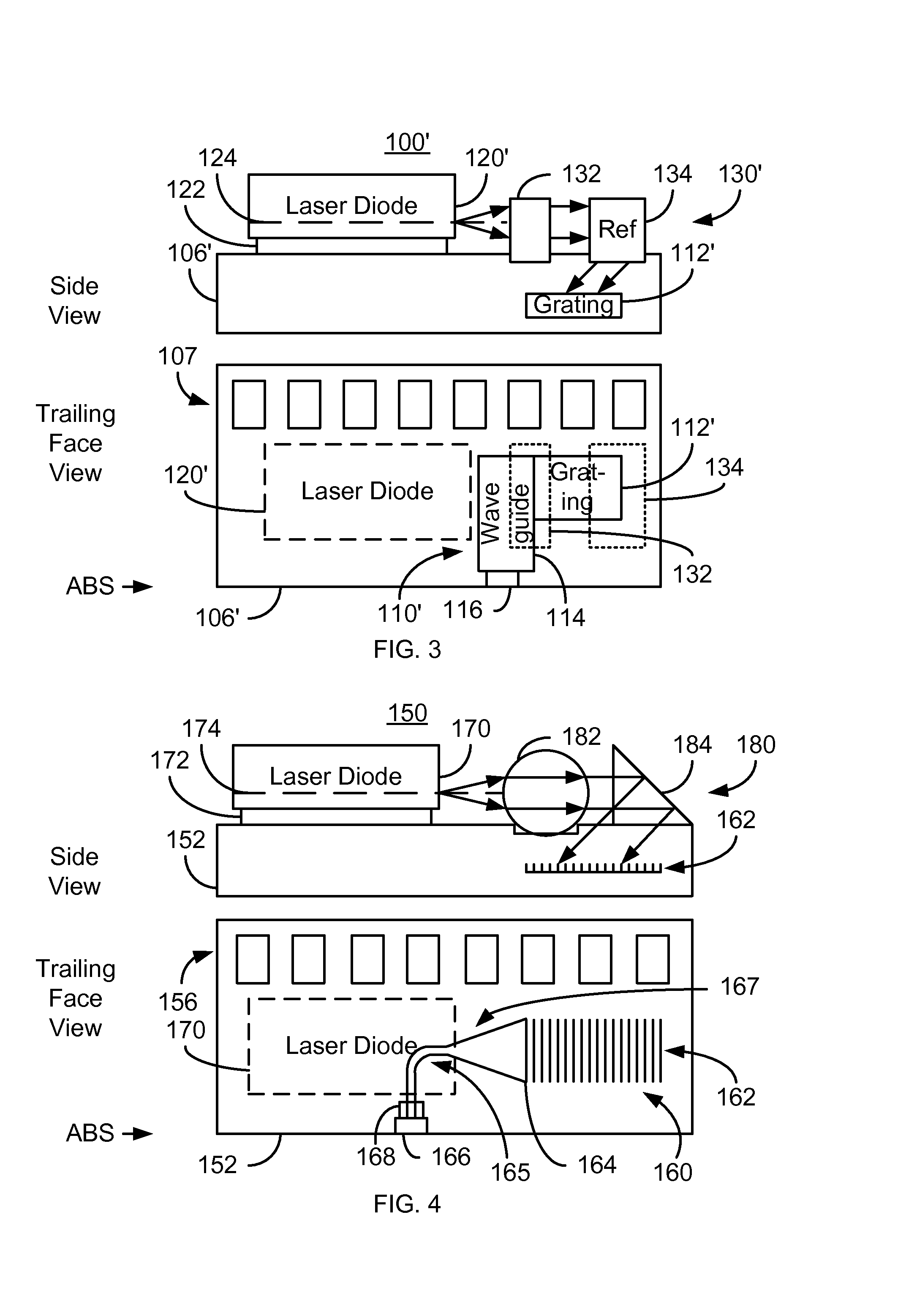 Method and system for optically coupling a laser with a transducer in an energy assisted magnetic recording disk drive