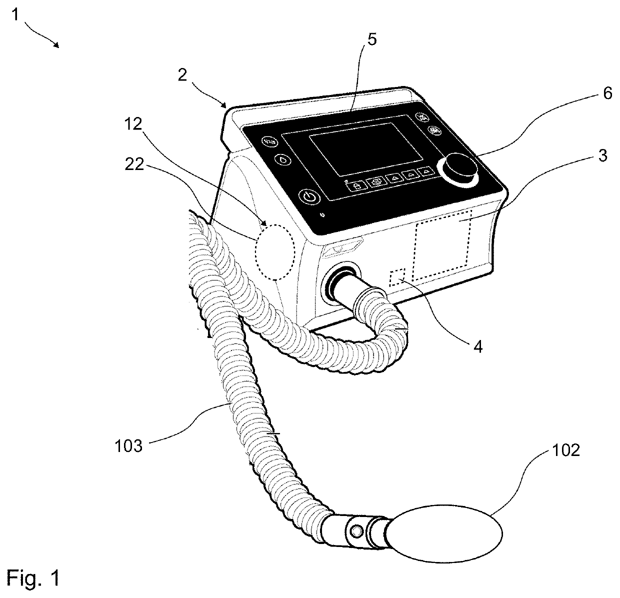 Evaluation system for a ventilator, and method