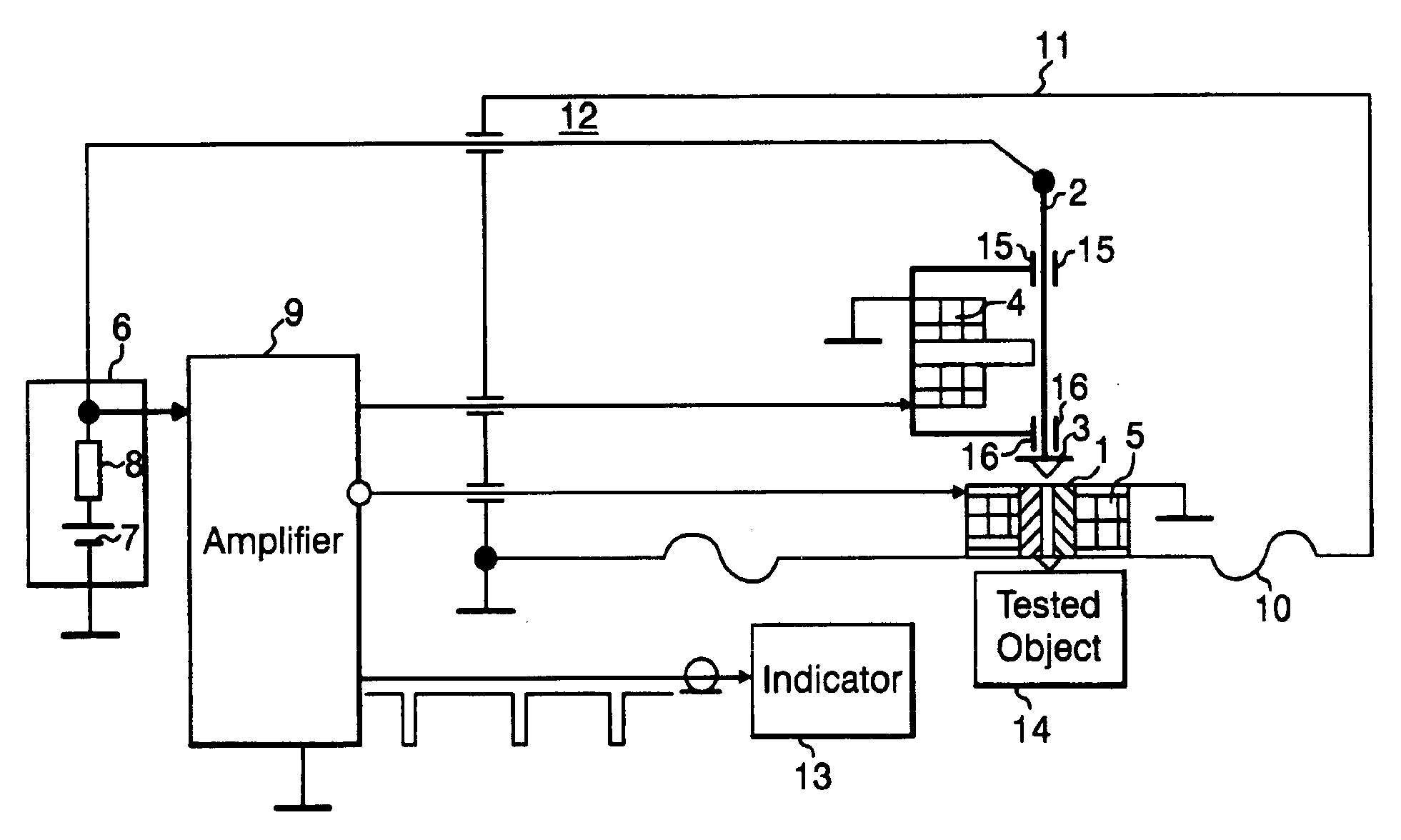 Micromovement measuring device and method of movement process conversion to an electric signal