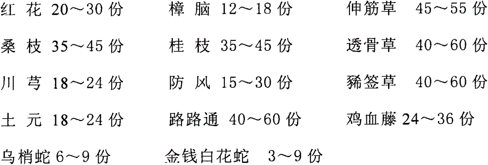 External traditional Chinese medicine composition for preventing and treating bone joint pain