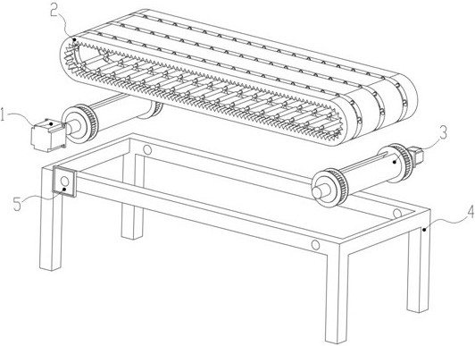 Convenient-to-adjust material conveying mechanism for mesh belt type quenching and normalizing dual-purpose furnace