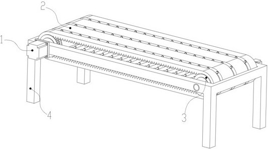 Convenient-to-adjust material conveying mechanism for mesh belt type quenching and normalizing dual-purpose furnace