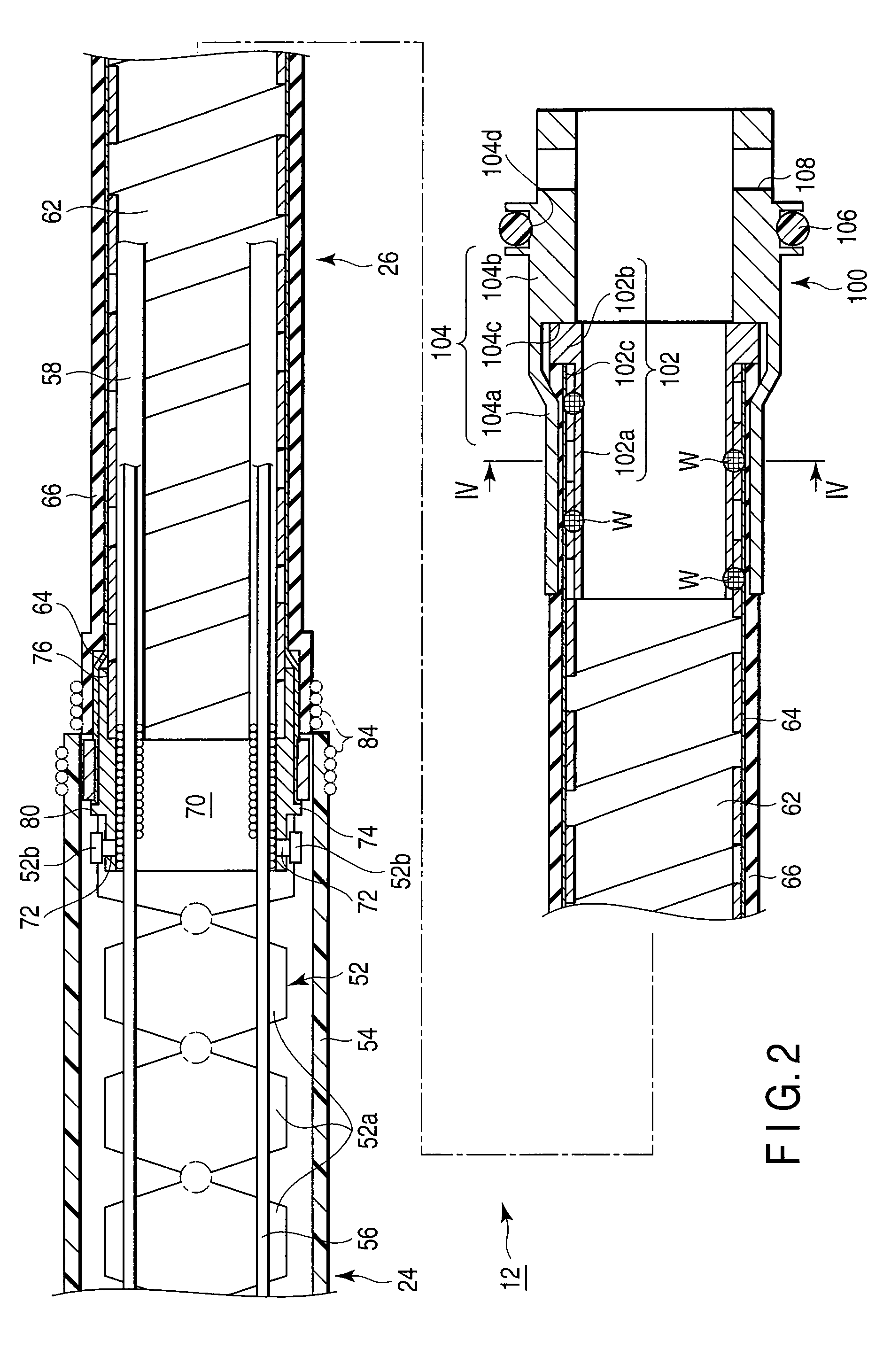 Endoscope and attaching method of connection mouth ring to end of endoscopic flexible tube