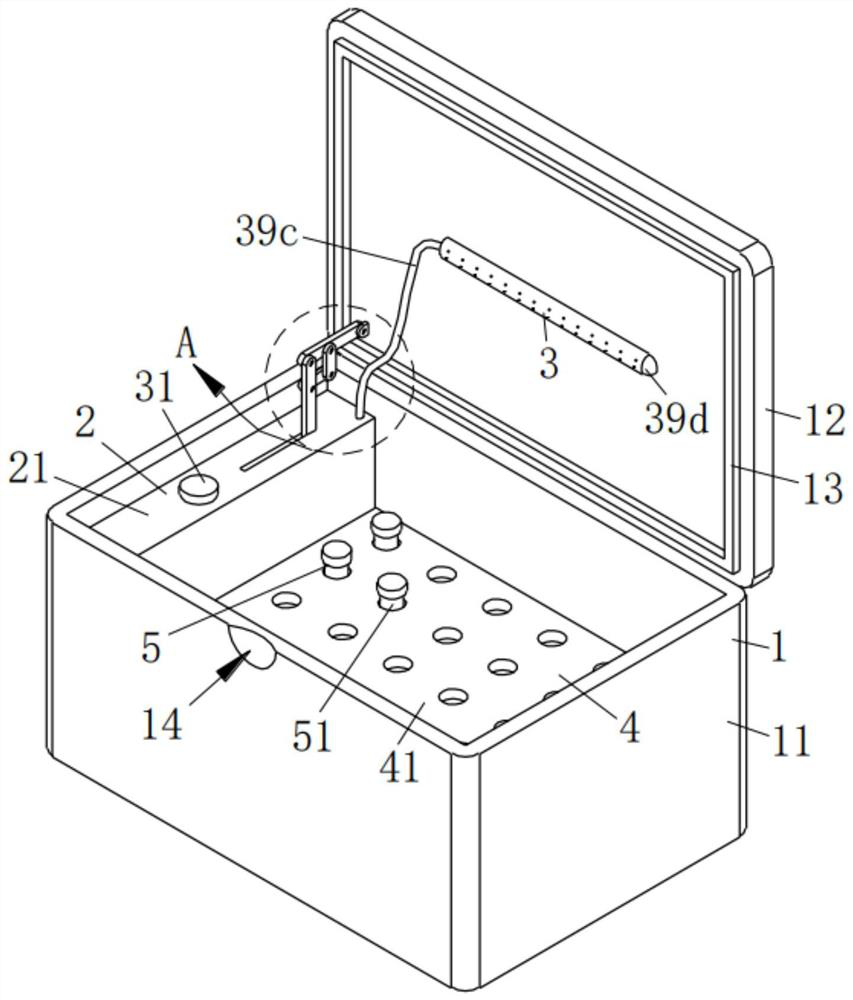 Blood collection tube placing device for medical clinical laboratory