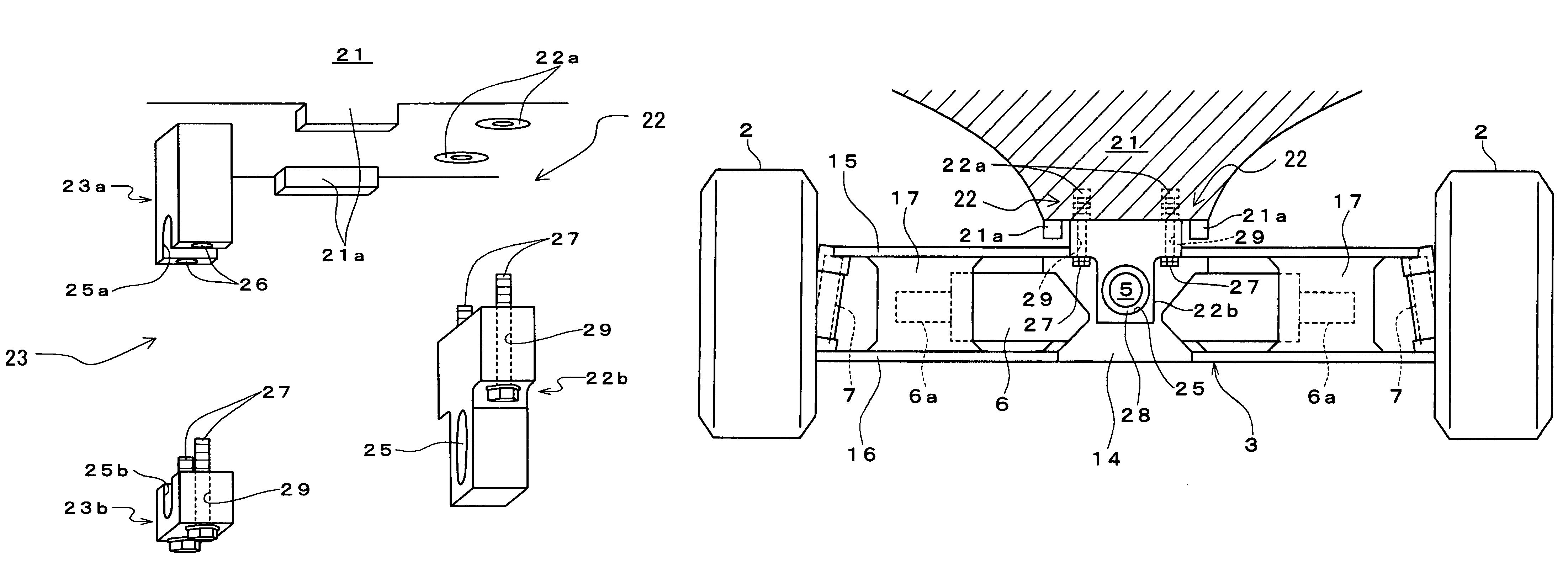 Axle supporting structure for industrial vehicle and industrial vehicle having the same