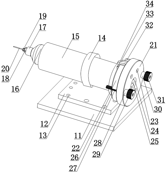 An injection device for injecting nutrient solution into forestry trees