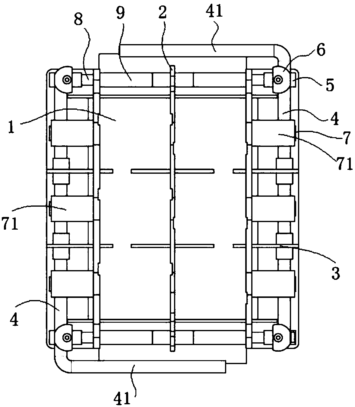 Storage battery integral casting and welding clamp