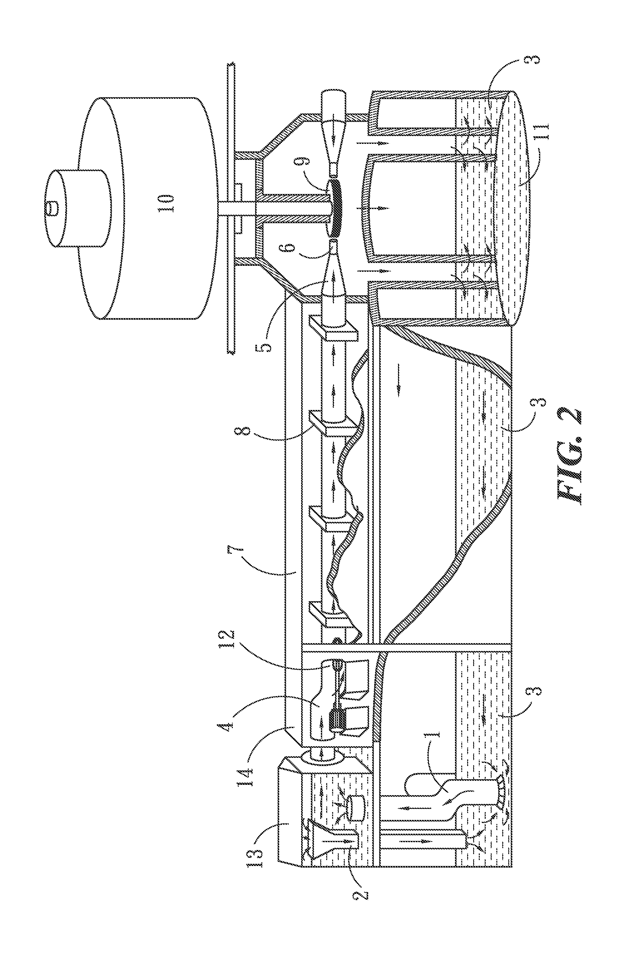 Power generation system utilizing circulatory water flow in taper conduit