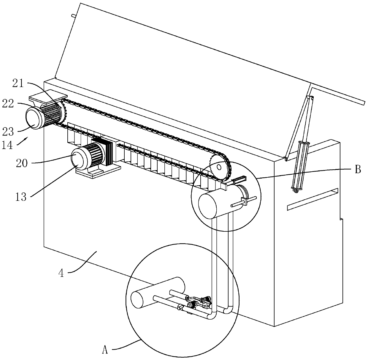 Damping-force-adjustable stretching drier