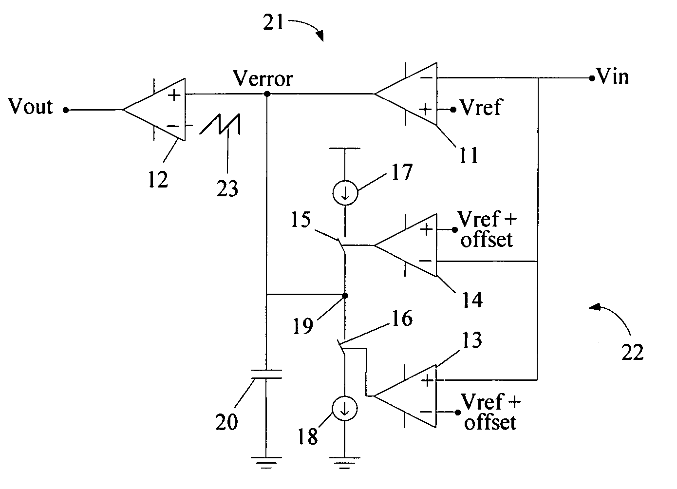 Feedback controller having multiple feedback paths