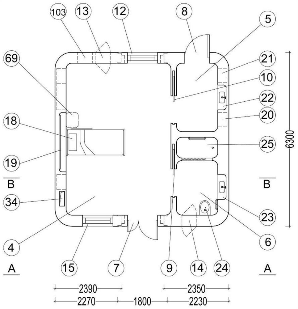 Prefabricated negative pressure isolation chamber