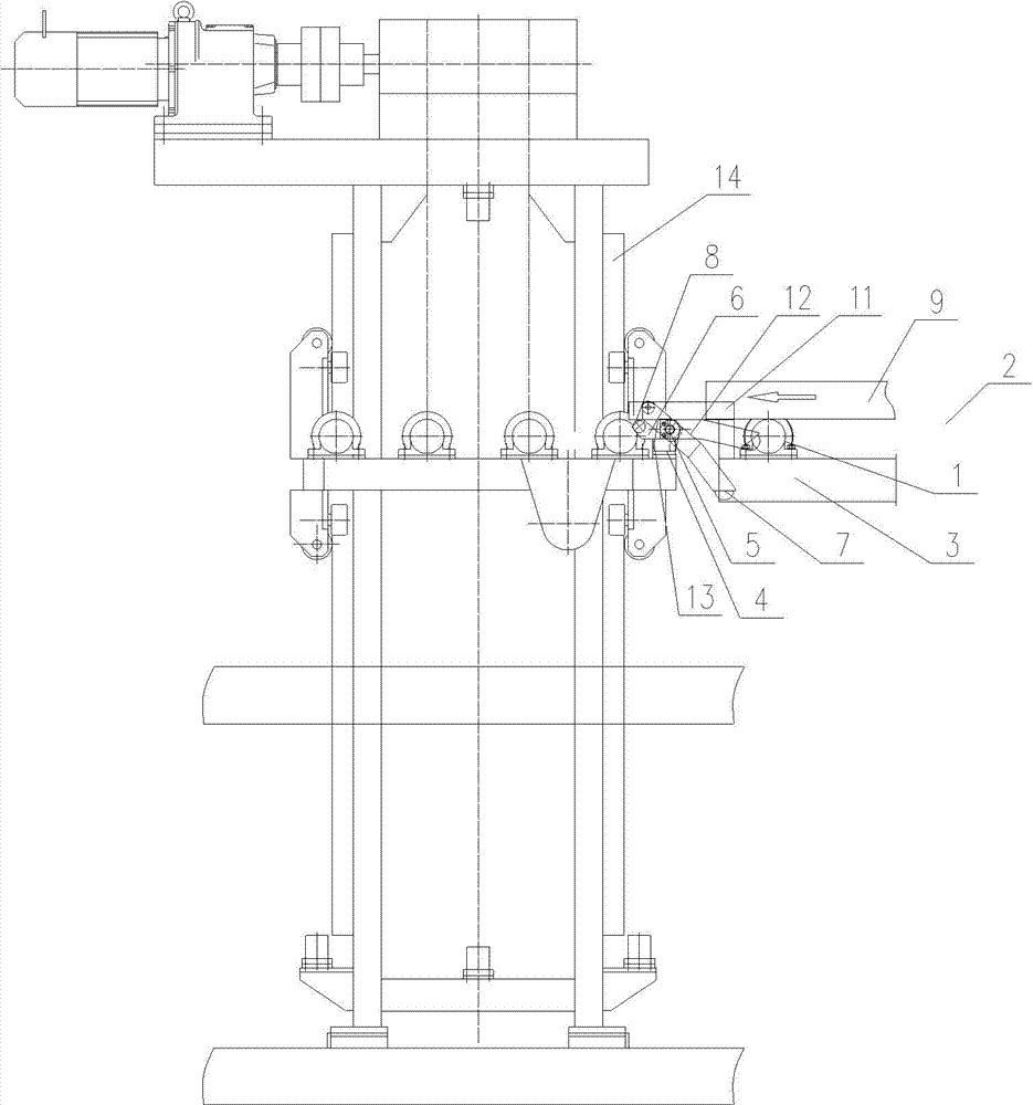 Conveying line limiting device matched with an elevator in use and conveying line using device