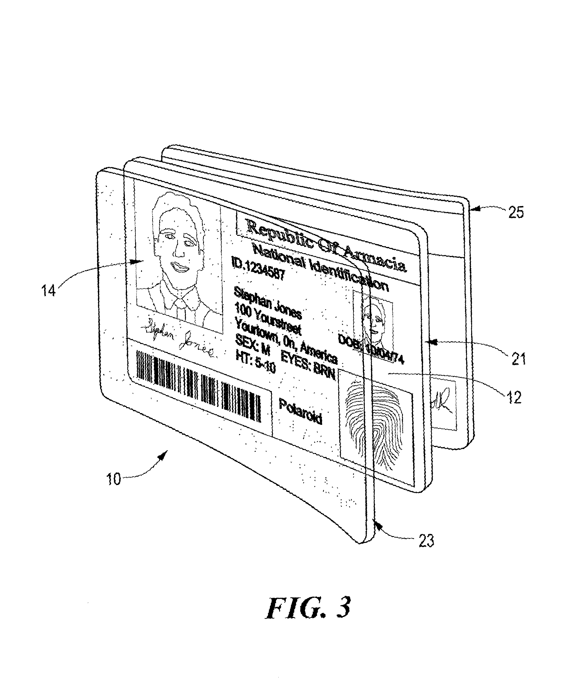 Use of pearlescent and other pigments to create a security document