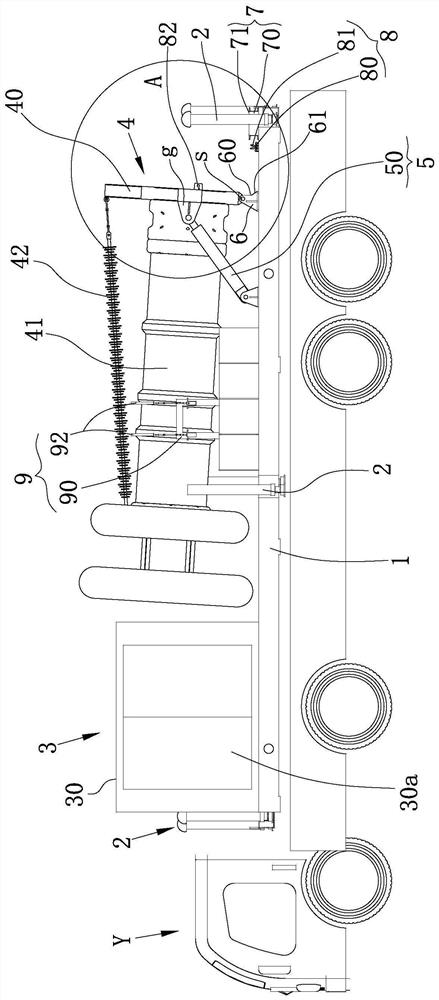 Automatic folding and unfolding type ultrahigh-voltage alternating-current withstand voltage test platform