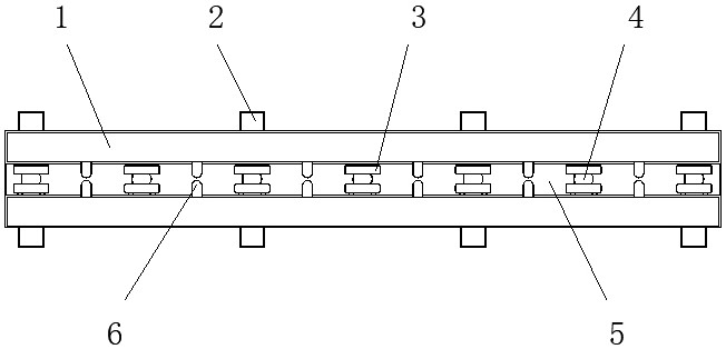 A fixing device for laying wires and cables