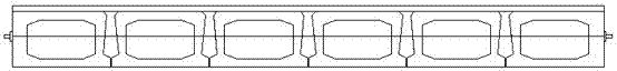 Segmental transverse unbonded prestressed assembled prefabricated hollow slab bridge structure and its construction technology