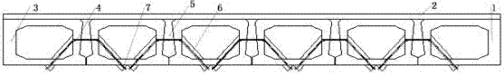 Segmental transverse unbonded prestressed assembled prefabricated hollow slab bridge structure and its construction technology