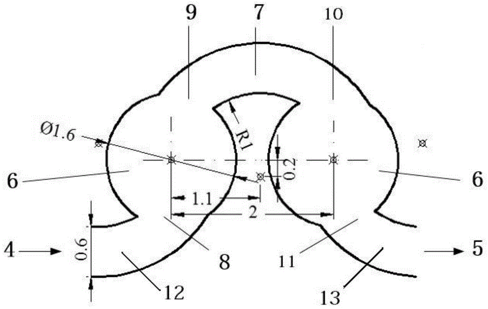 A Karman vortex-shaped flow channel and drip irrigation emitter