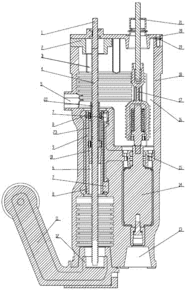 Solid insulated vacuum switch three-position isolation grounding switch device