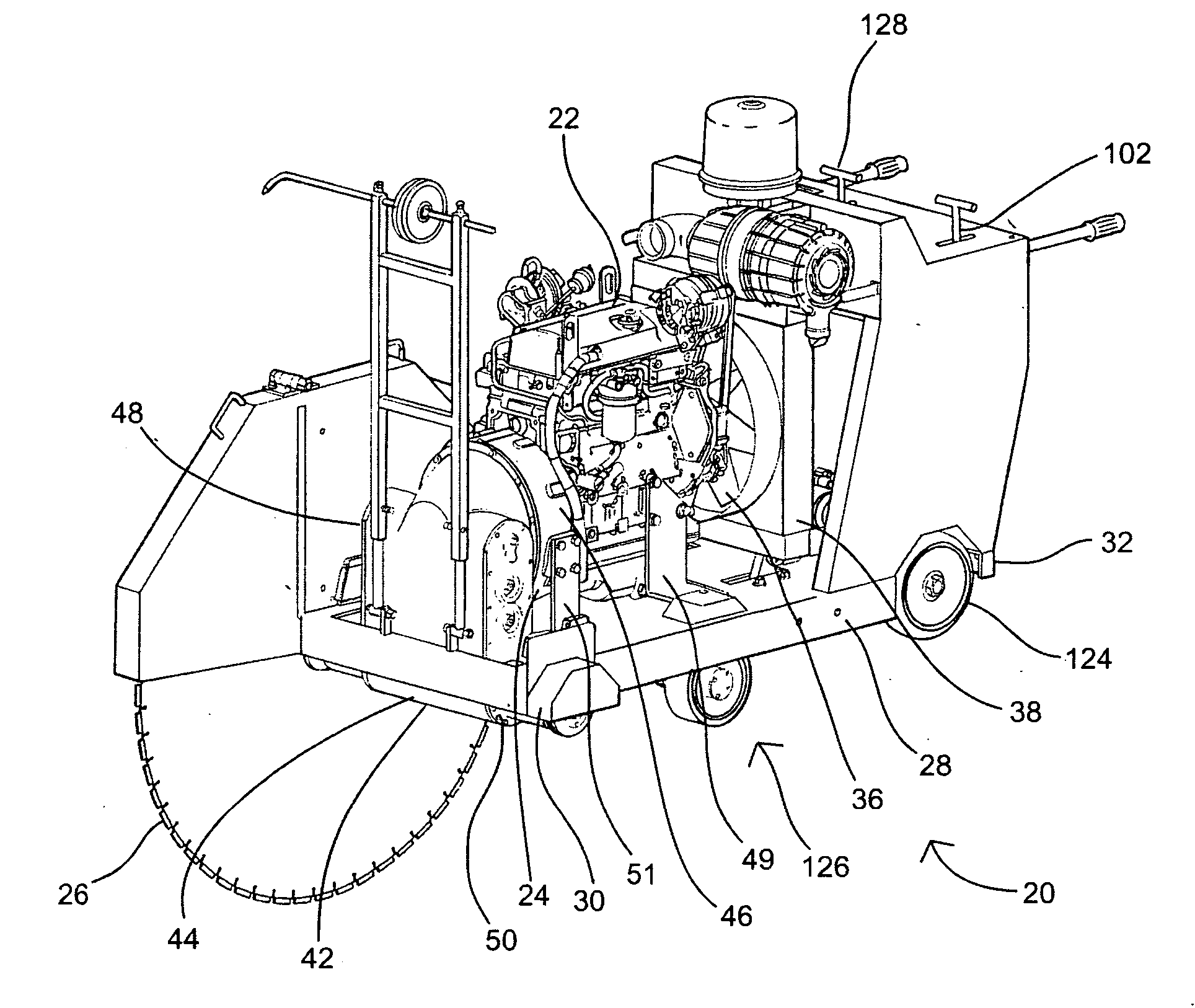 Mobile road or floor saw