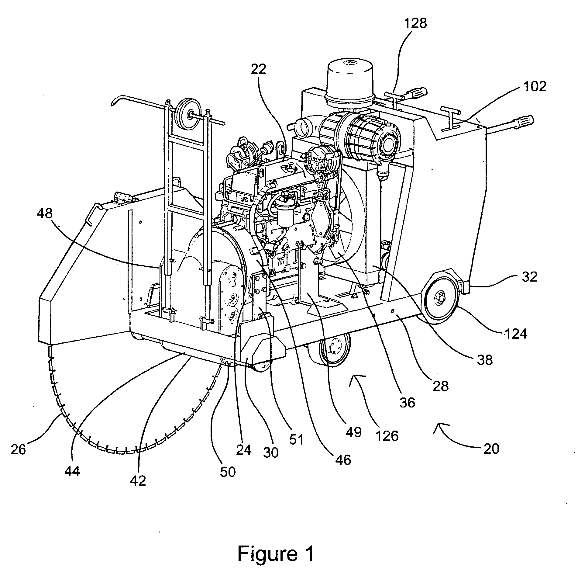 Mobile road or floor saw