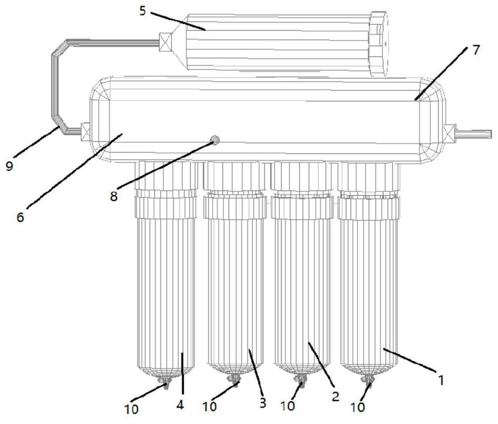 Energy-saving water purifier with backwashing function