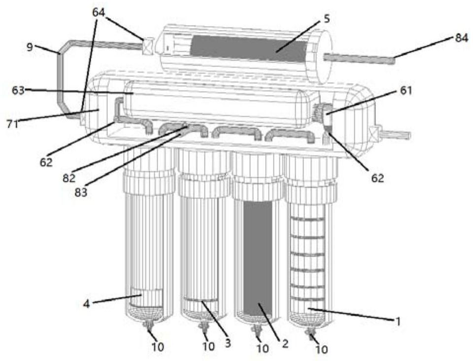 Energy-saving water purifier with backwashing function