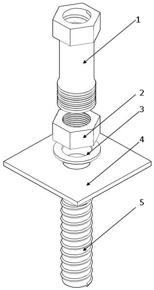 Assembling unit for exerting prestress on glass fiber reinforced plastic anchor bolt and using method thereof