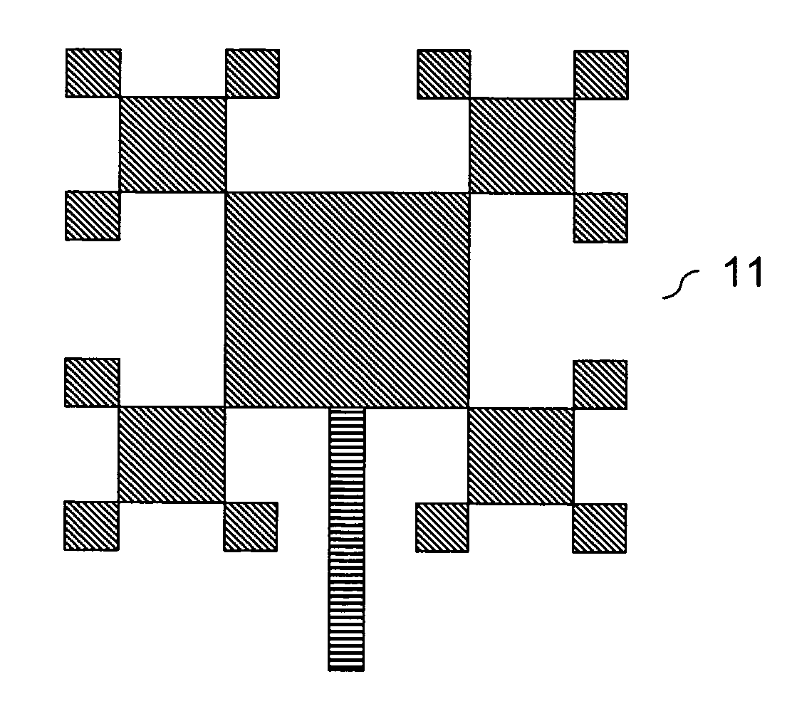 Vertical complementary fractal antenna