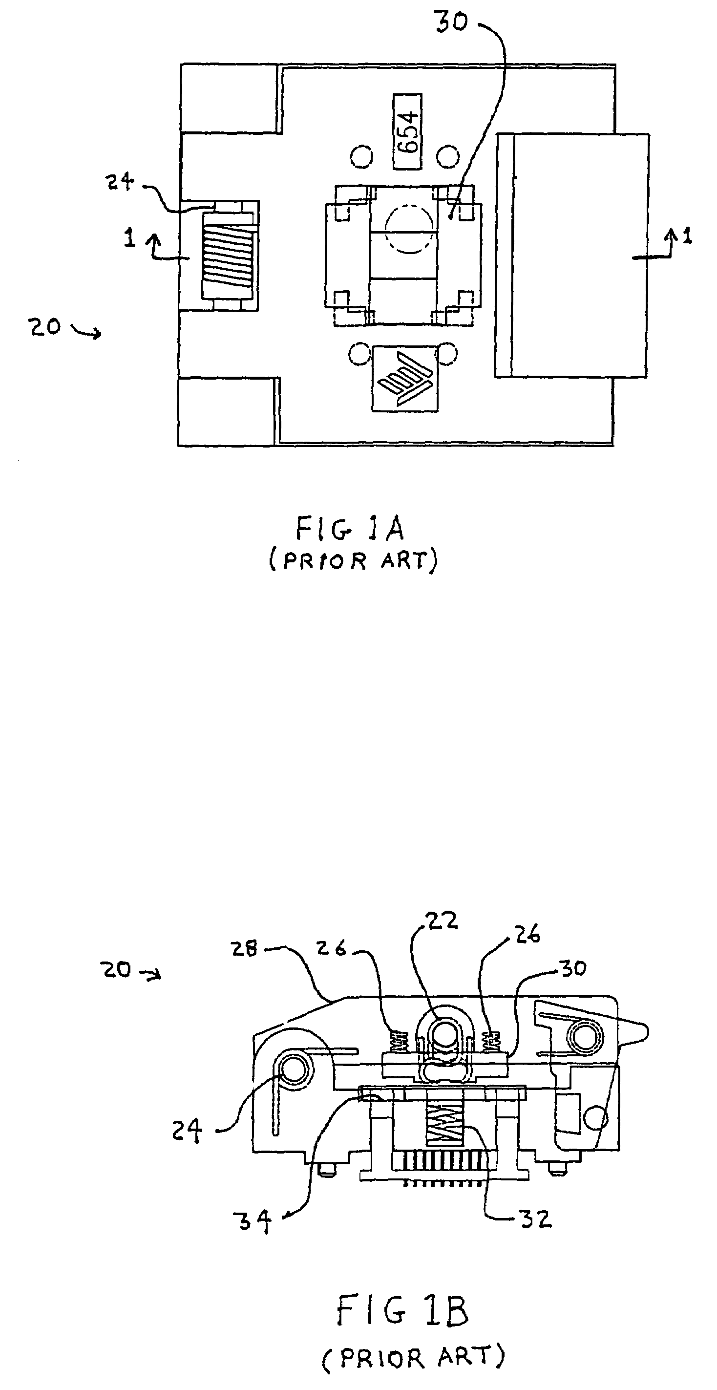 Method and device with variable resilience springs for testing integrated circuit packages