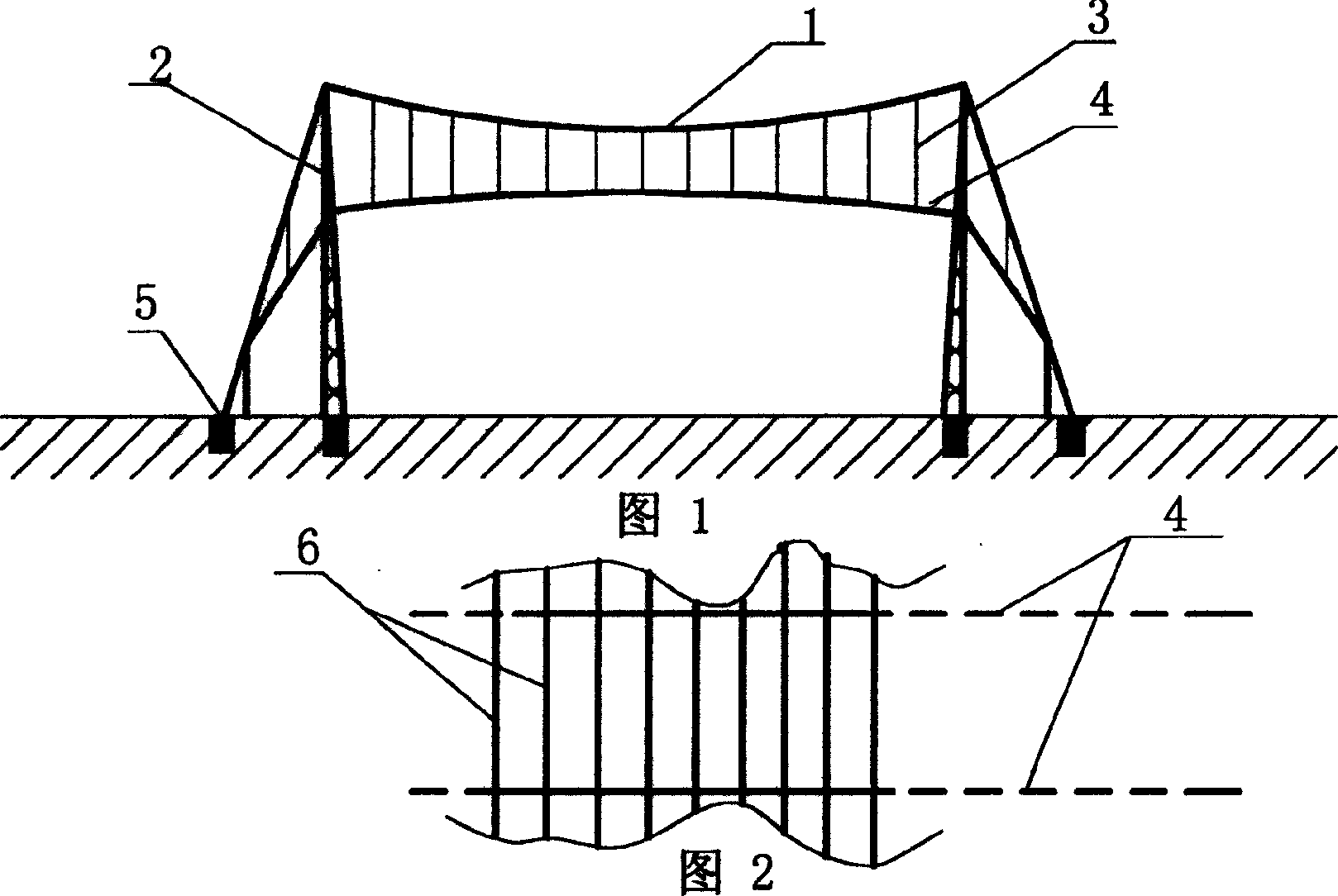 Suspension rope type inflatable all seacon greenhouse for  sand treating and planting