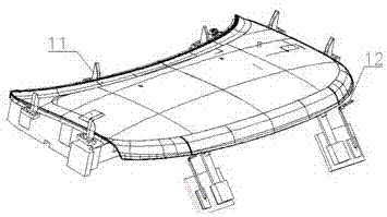 Process holes for back-end procedures in flat-shape covering part stamping production and locating method