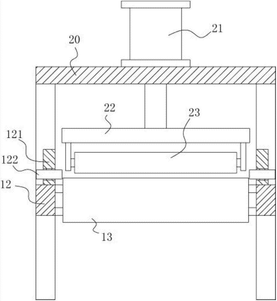 A steel plate push shaping mechanism