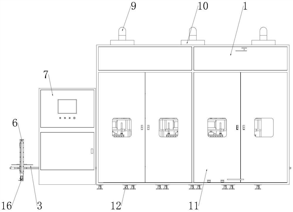 A kind of hydrogen fuel cell bipolar plate thermal curing pressure maintaining equipment