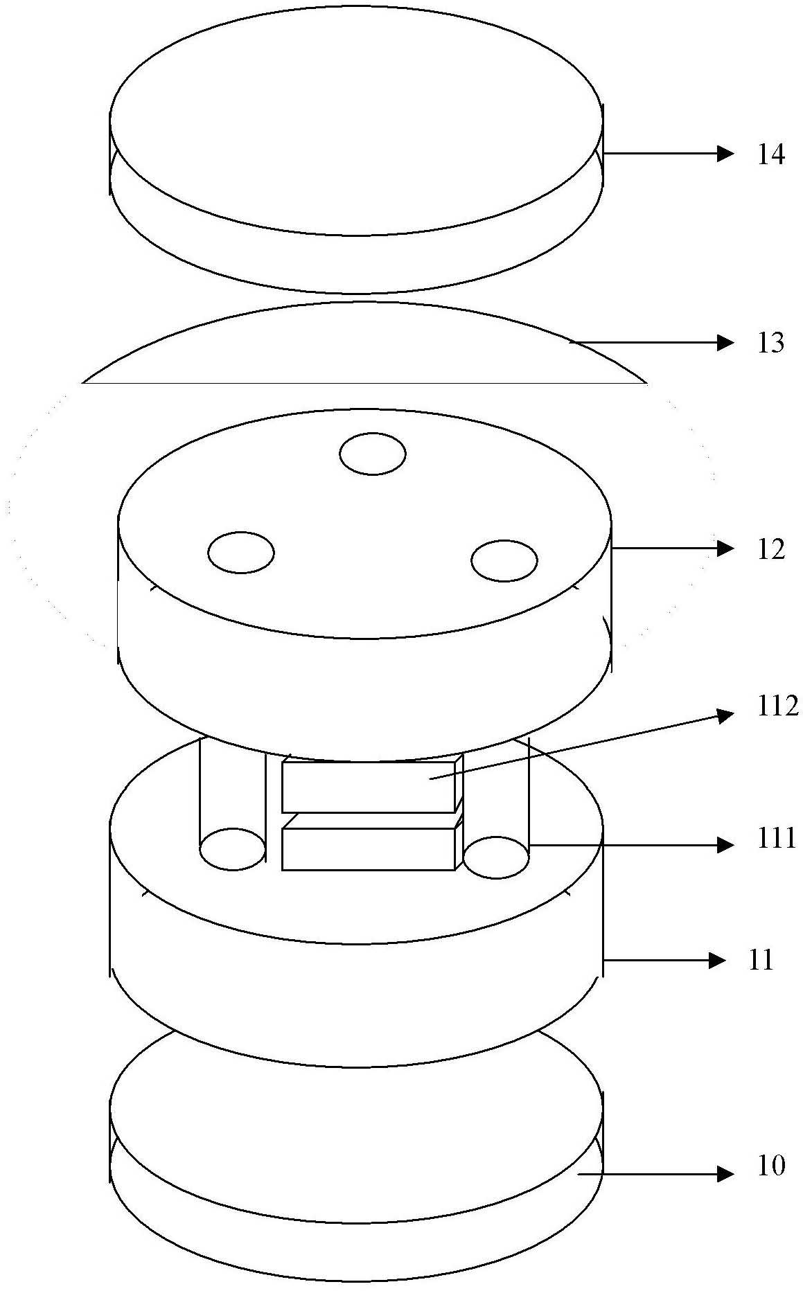 Uniform axial force applying device for graphical heterogeneous bonding of silicon-based III-V epitaxial material