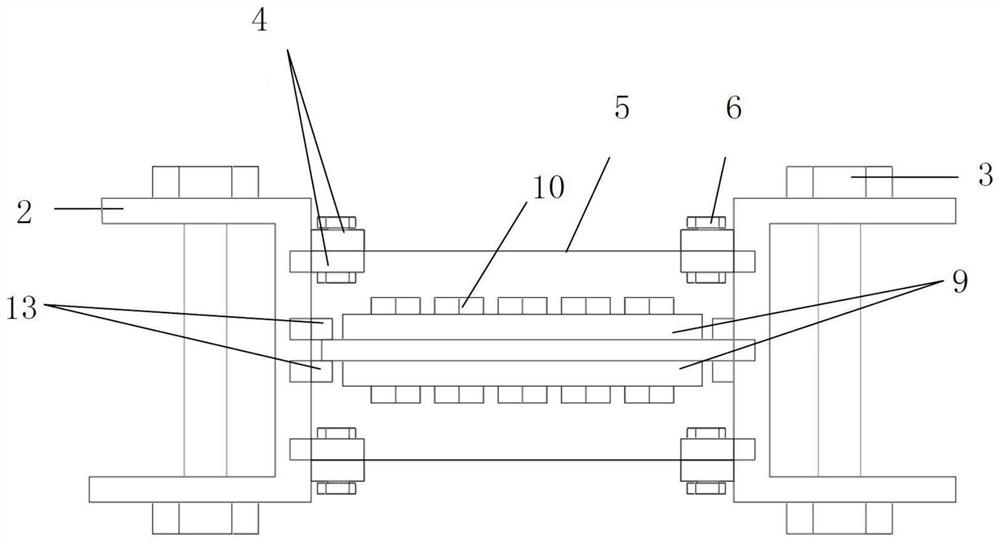 Assembled variable stiffness transverse connection energy dissipation parts and installation method