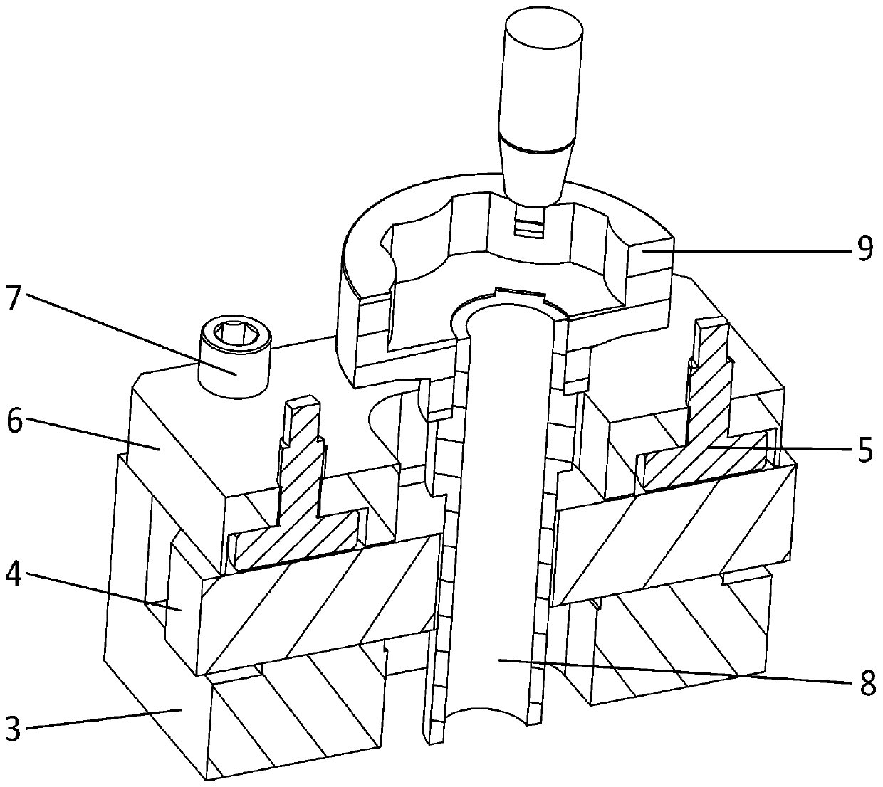 A multi-degree-of-freedom quick connection device