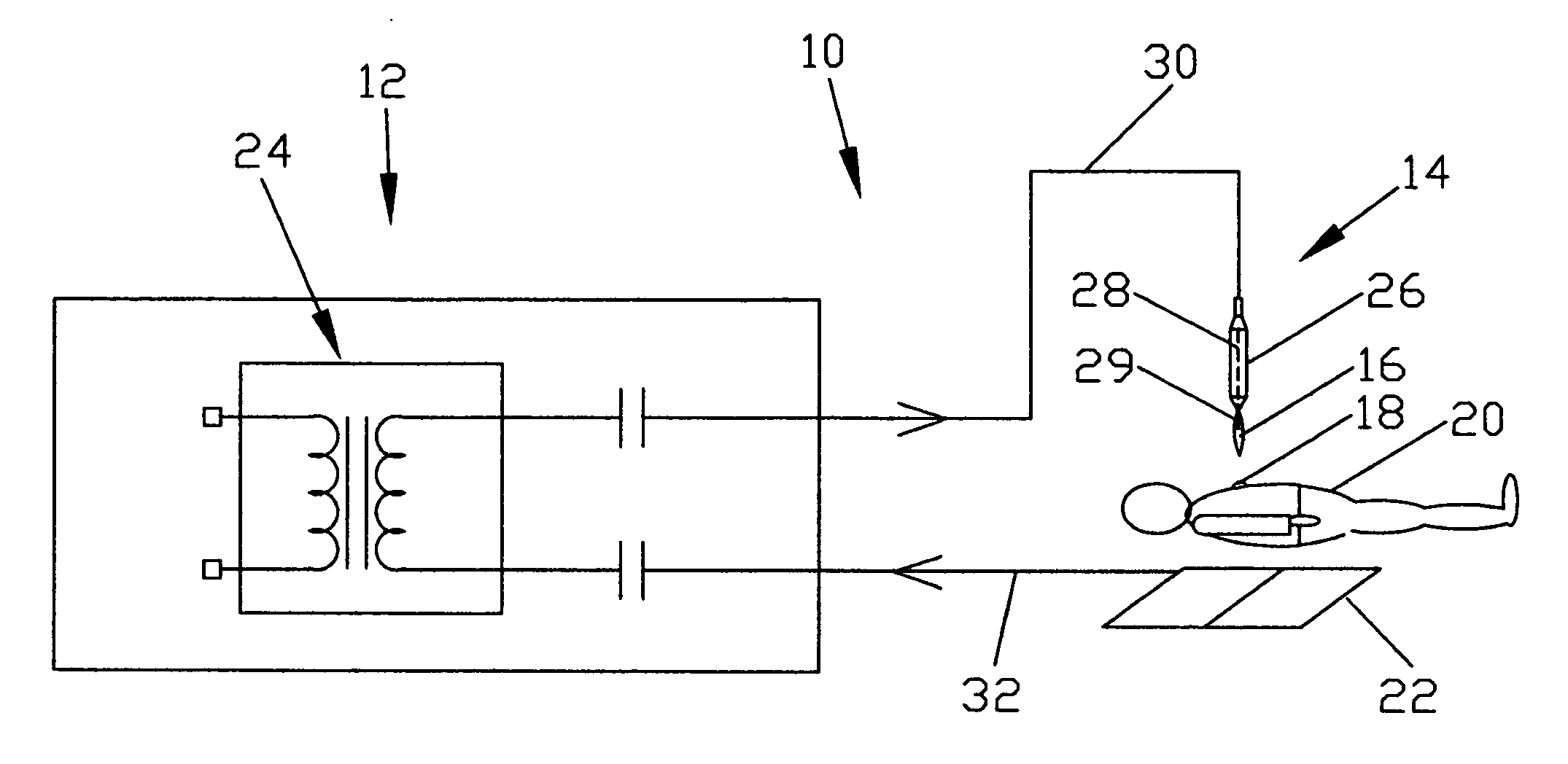 Electrosurgical device to generate a plasma stream